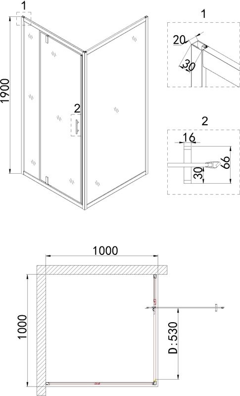 Душевой уголок Niagara Nova NG-63-10A-A100 100x100, квадратный, хром