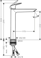 Смеситель для раковины Hansgrohe Logis Fine 240 71258000 хром