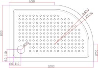 Поддон для душа Cezares Tray TRAY-A-RH-120/80-550-15-W-L R120х80 L, с сифоном