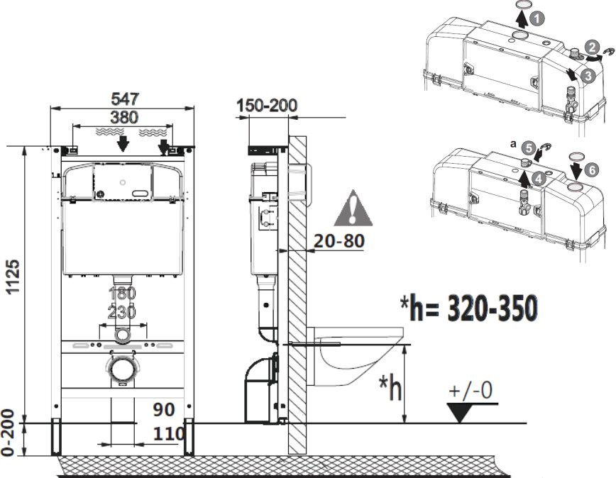 Комплект Roca Gap 893104100 подвесной унитаз + инсталляция + кнопка
