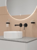 Смеситель для раковины IDDIS ODDBL00i65 С ВНУТРЕННЕЙ ЧАСТЬЮ, черный матовый