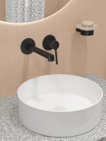 Смеситель для раковины IDDIS ODDBL00i65 С ВНУТРЕННЕЙ ЧАСТЬЮ, черный матовый