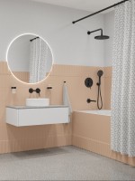 Смеситель для раковины IDDIS ODDBL00i65 С ВНУТРЕННЕЙ ЧАСТЬЮ, черный матовый