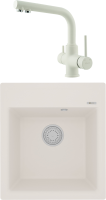 Комплект Мойка Lemark Hanka 450 9910010 жасмин + Смеситель Comfort LM3061PJS жасмин