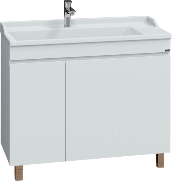 Тумба под раковину СаНта Марс 100 напольная, 3 дверцы