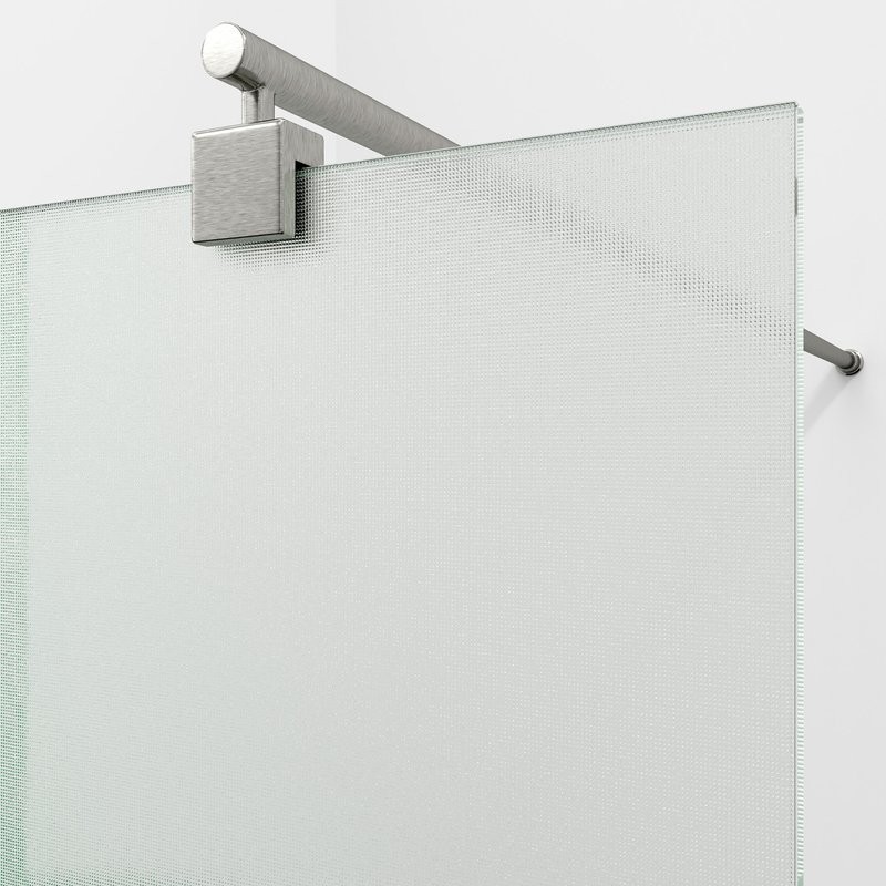 Душевая перегородка Wasserkraft Rur 30W 90 см, профиль никель, стекло текстурное