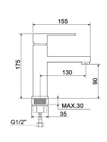 Смеситель для раковины РМС SL144 001F Смеситель для раковины РМС SL144 001F