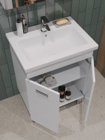 Тумба с раковиной Orange Таис 60 напольная, белый глянец