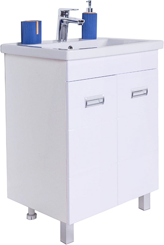 Тумба с раковиной Orange Таис 60 напольная, белый глянец