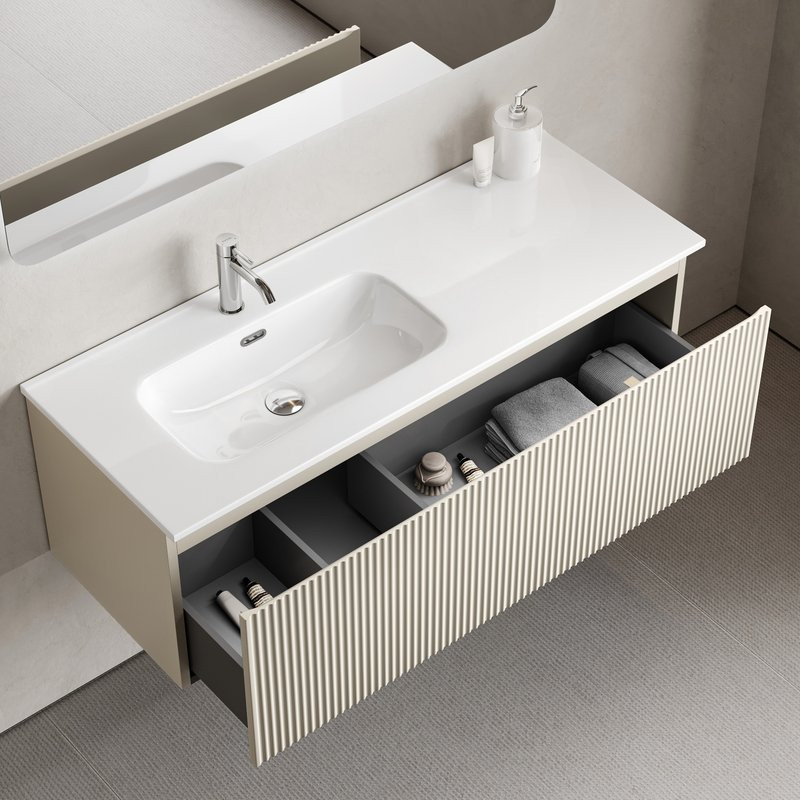 Тумба с раковиной Sancos Snob R 1.0 120, L beige soft