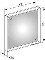 Мебель для ванной комнаты Keuco Stageline 32863 80 см, вулканит