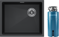 Комплект Мойка Paulmark Lumi LU55SK-AN антрацит + Измельчитель Intenso