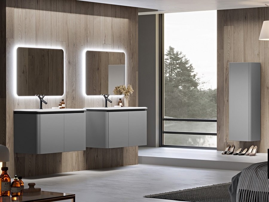 Тумба с раковиной Cezares Stylus 94, grigio nuvola