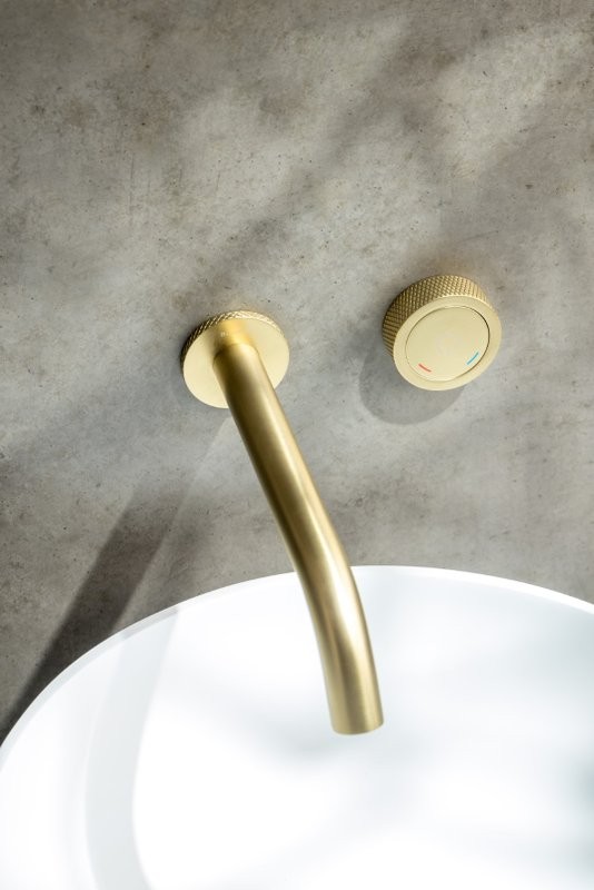 Смеситель для раковины Boheme Tech 158/2-MG С ВНУТРЕННЕЙ ЧАСТЬЮ, matt gold