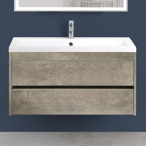 Тумба под раковину Art&Max Family 100, подвесная, Cemento Veneto