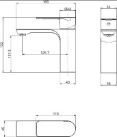 Смеситель для раковины beWash Purify BVMM0BS500 хром