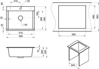 Мойка кухонная Granula Estetica 5804, шварц