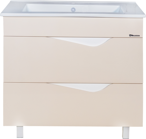 Тумба с раковиной Bellezza Эйфория 85 бежевая