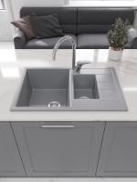 Мойка кухонная Domaci Болонья М-210-005 серая Мойка кухонная Domaci Болонья М-210-005 серая