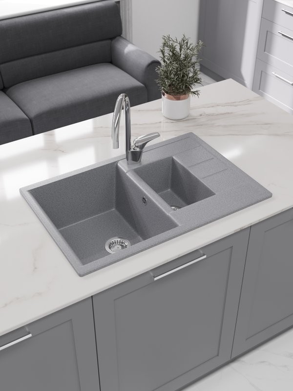 Мойка кухонная Domaci Болонья М-210-005 серая