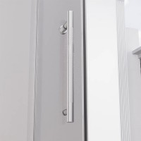 Душевой уголок Veconi Premium Alassio SP CH 130х100, профиль матовый хром, стекло прозрачное