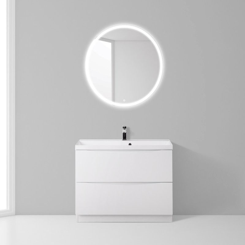 Тумба с раковиной BelBagno Marino 80 bianco lucido, напольная