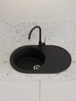 Мойка кухонная Domaci Болонья М-11-002 черная Мойка кухонная Domaci Болонья М-11-002 черная