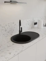 Мойка кухонная Domaci Болонья М-11-002 черная Мойка кухонная Domaci Болонья М-11-002 черная