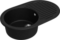 Мойка кухонная Domaci Болонья М-11-002 черная Мойка кухонная Domaci Болонья М-11-002 черная