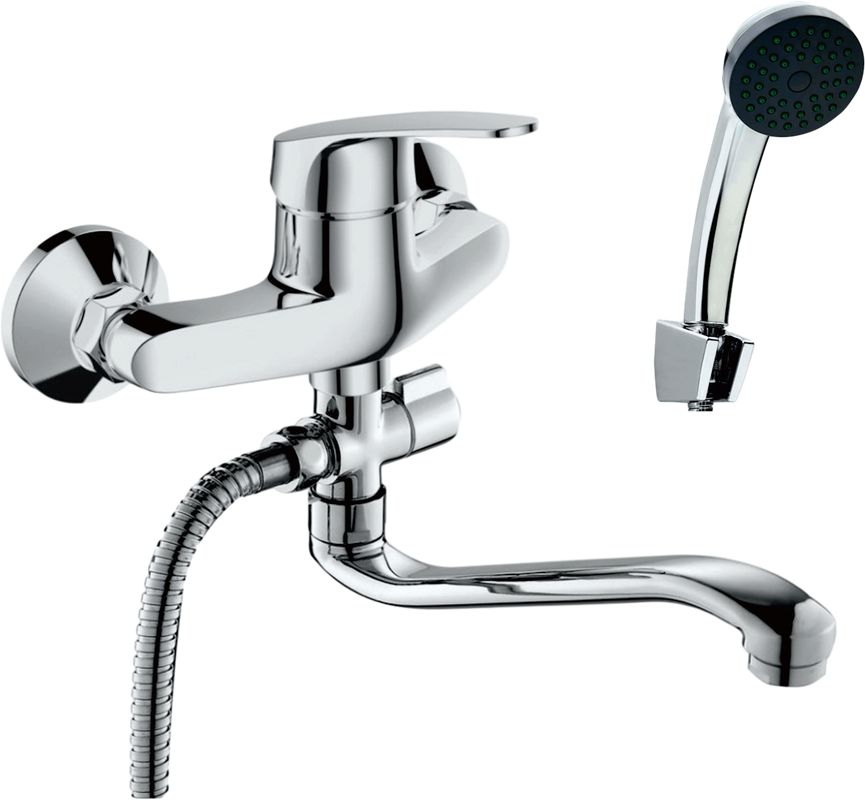 Смеситель с длинным изливом для ванны D-lin 629 D140629 хром