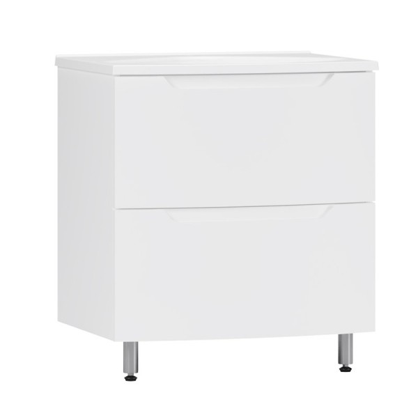 Тумба под умывальник Ганновер Н 70-02 Белый глянцевый (1)