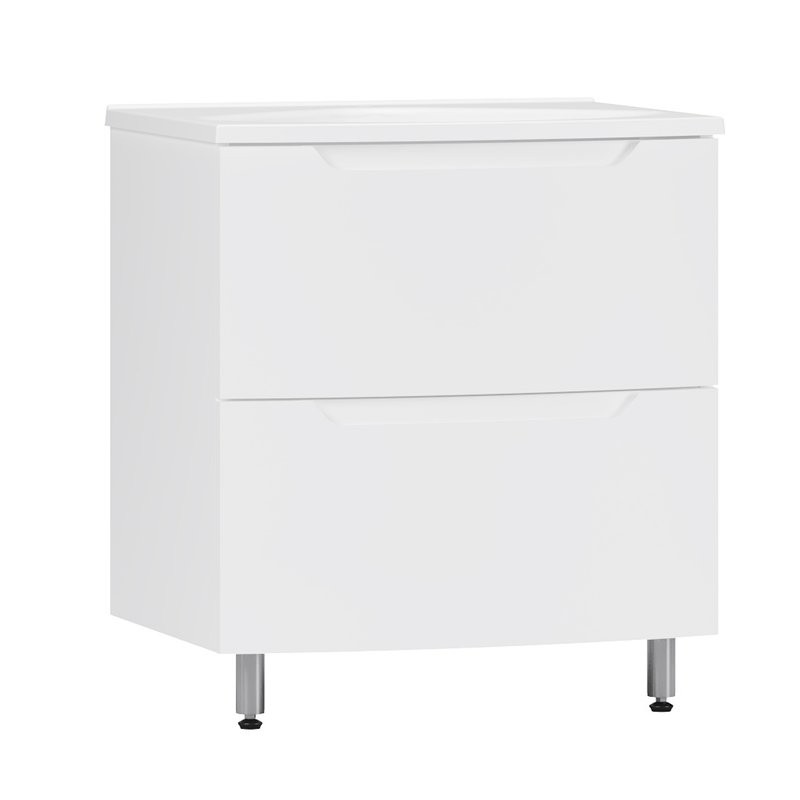 Тумба под умывальник Ганновер Н 70-02 Белый глянцевый (1)