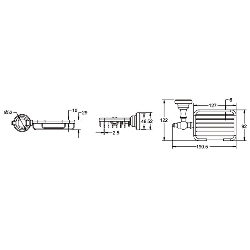 Мыльница Rose RG11 RG1104 хром