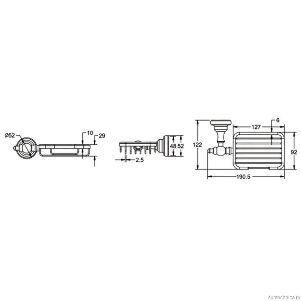 Мыльница Rose RG11 RG1104 хром