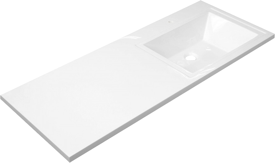 Мебель для ванной комнаты Alavann Soft Silver 120 R под стиральную машину, белая