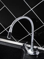 Смеситель для кухни РМС SL92BL SL92BL-279F хром, чёрный