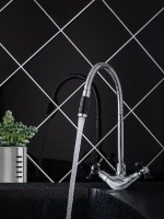 Смеситель для кухни РМС SL92BL SL92BL-279F хром, чёрный