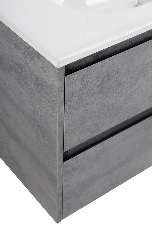 Тумба с раковиной BelBagno Kraft 80 подвесная, 2 ящика, cemento grigio