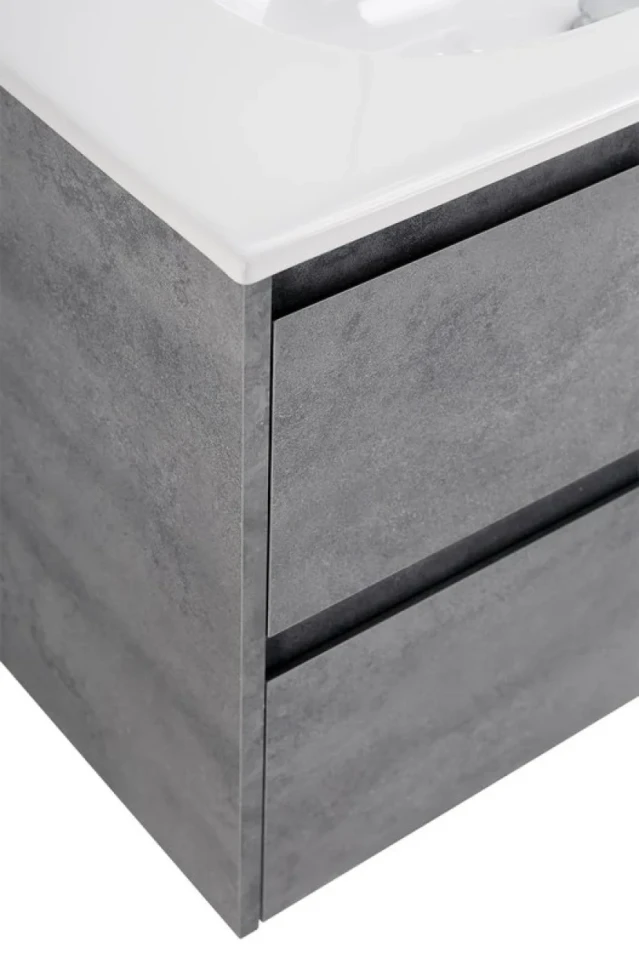 Тумба с раковиной BelBagno Kraft 80 подвесная, 2 ящика, cemento grigio