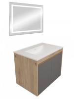 Мебель для ванной комнаты Teymi Netta 70 дуб, графит