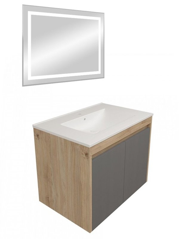 Мебель для ванной комнаты Teymi Netta 70 дуб, графит