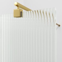 Душевая перегородка Wasserkraft Rur 30W 110 см, профиль глянцевое золото, стекло рифленое