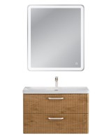 Мебель для ванной комнаты BelBagno Due 80 ручки белые, rovere nature