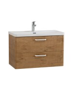 Мебель для ванной комнаты BelBagno Due 80 ручки белые, rovere nature