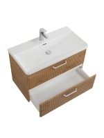 Мебель для ванной комнаты BelBagno Due 80 ручки белые, rovere nature