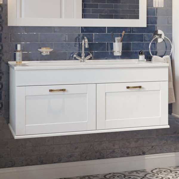 Тумба под раковину Sanflor Ванесса 105, подвесная, белая