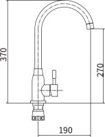 Смеситель для кухни Fashun A54009-B сатин Смеситель для кухни Fashun A54009-B сатин