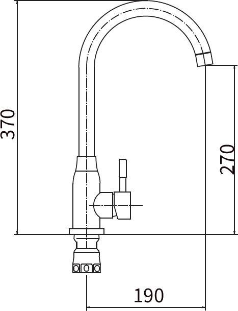 Смеситель для кухни Fashun A54009-B сатин
