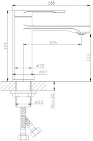 Смеситель для раковины Orange Vesper M10-021cr хром