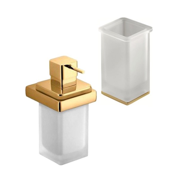 Набор Стакан Colombo Design Lulu B6241.gold + Дозатор B9321.gold